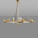 Loft Industry Modern - Golden Perch Chandelier